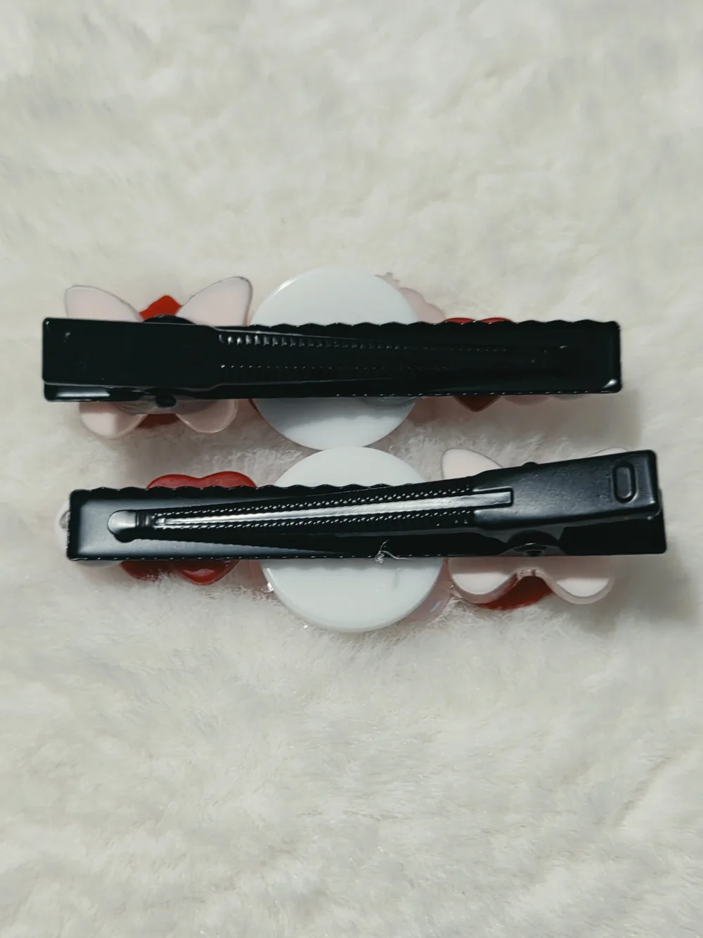 Cute Strawberry Character Kids Hair Clips - Pink & Red